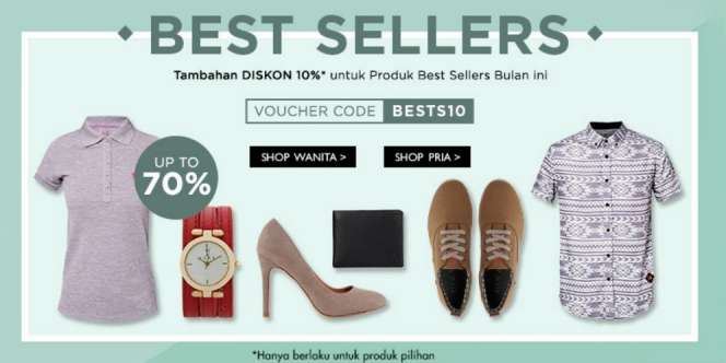 Zalora: Pesta Diskon 70%