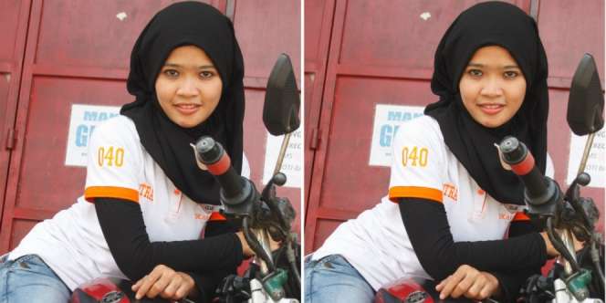 Hijaber Tetap Cantik Kok Pakai Helm!