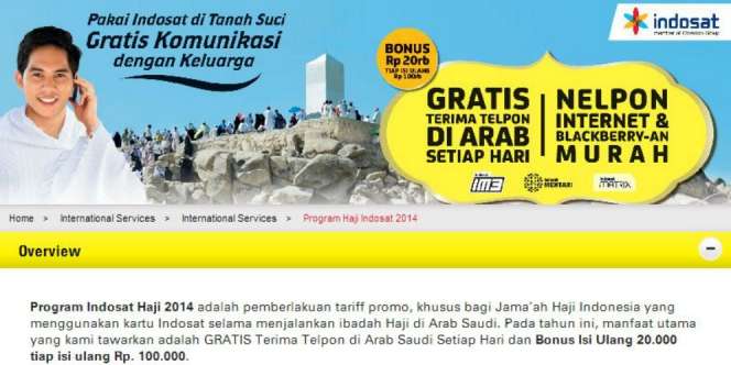 Indosat: Gratis Komunikasi dengan Keluarga untuk Jamaah Haji