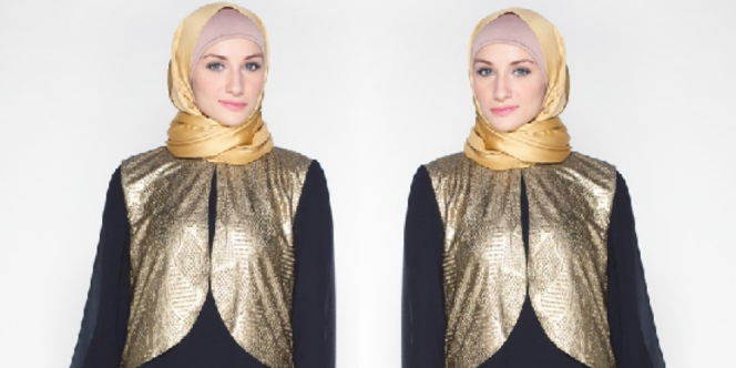 Mozline: Baru! Chiffon Gamis dengan Paduan Vest