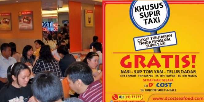 D'cost: Traktir Makan Gratis Sopir Taksi di Jabodetabek & Bali