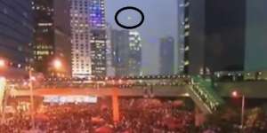 Heboh Penampakan UFO Saat Demo `Pilkada Langsung` Hong Kong