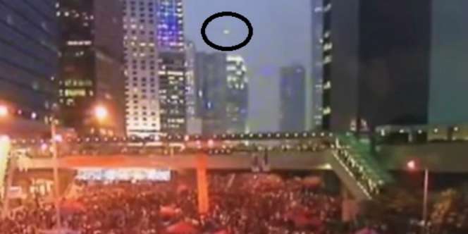 Heboh Penampakan UFO Saat Demo `Pilkada Langsung` Hong Kong