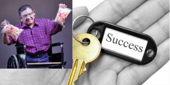 Pria Bertubuh Separuh Ini Sukses Geluti Bisnis Kerupuk