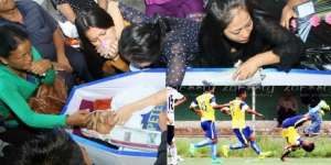 Tangis di Pemakaman Pesepakbola yang Tewas Saat Selebrasi Gol