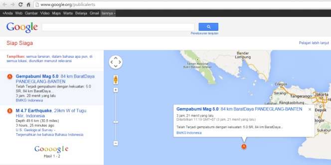 Google Hadirkan Akses Peringatan Bencana Melalui SMS 