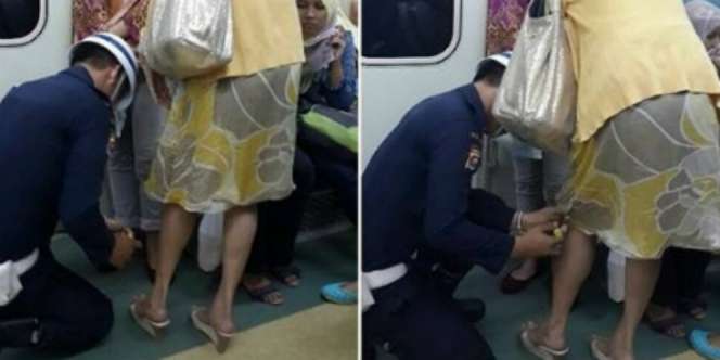 Aksi Petugas KRL Obati Luka Penumpang Panen Pujian di Sosmed