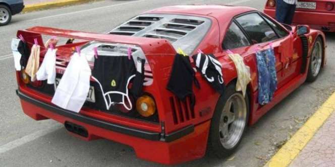 Beli Ferrari Cuma Buat Jemur Pakaian!