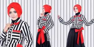 Libaas Modiste: Hijab Aksen Pita, Depan-Belakang Cantik
