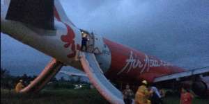 Pesawat AirAsia Tergelincir di Filipina