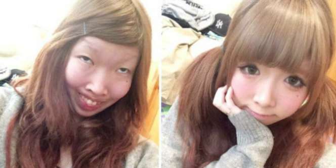 `Before-After` Gadis Tanpa Rias Di-retweet 10 Ribu Kali