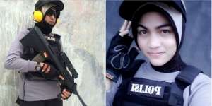 Pesona Bripda Nina, Brimob Berhijab Polda Aceh