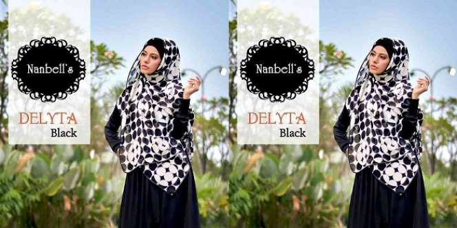 Nanbells: Simpel dengan Hijab Hitam Putih