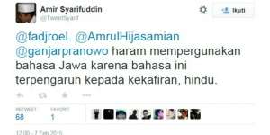 Sosmed Heboh `Bahasa Jawa Haram`