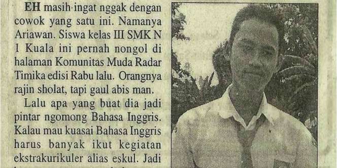 Ariawan, Jadi Penjaga Sekolah demi Terus Bersekolah