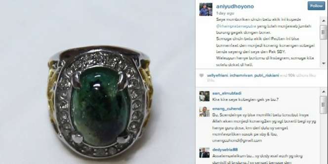 Gaya Ani Yudhoyono Gelar Kuis Berhadiah Batu Akik