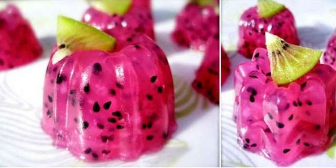 Cantiknya Kreasi Puding Naga Merah 