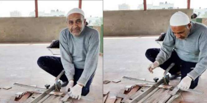Pemotong Keramik di Gaza Itu Seorang Hafiz