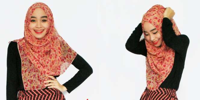 Alkhansas: Kian Anggun dengan Rok Motif Garis