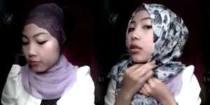 Unik, Video Tutorial Hijab Cantik Sambil `Lypsinc`