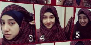 Tutorial Hijab Cantik dengan `Mawar Merah`
