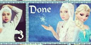 Hijab Party ala Elsa Frozen