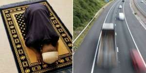 Kisah Pria Salat di Pinggir Jalan Tol Bikin Kagum Netizen