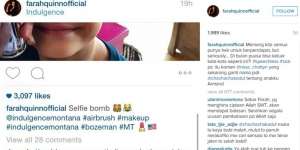 Farah Quinn Ngamuk di Sosial Media