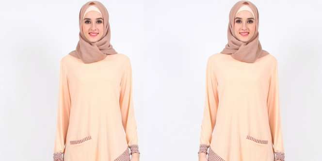 PinkEmma: 'Rabia Tartan Top' Atasan Muslim Gaya Kasual