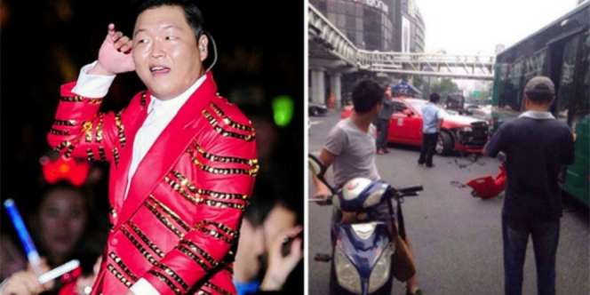 Pelantun Gangnam Style Kecelakaan