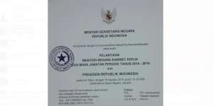 Beredar Undangan Pelantikan Enam Menteri Baru