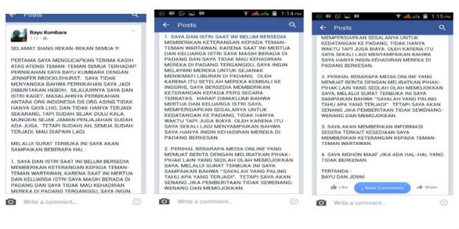 Bayu Kumbara Buat Surat Terbuka Terkait Pemberitaan di Media