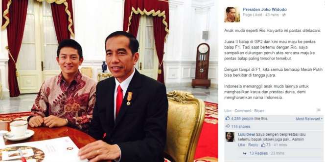 Kala Calon Pembalap F1 Indonesia Foto Bareng Jokowi