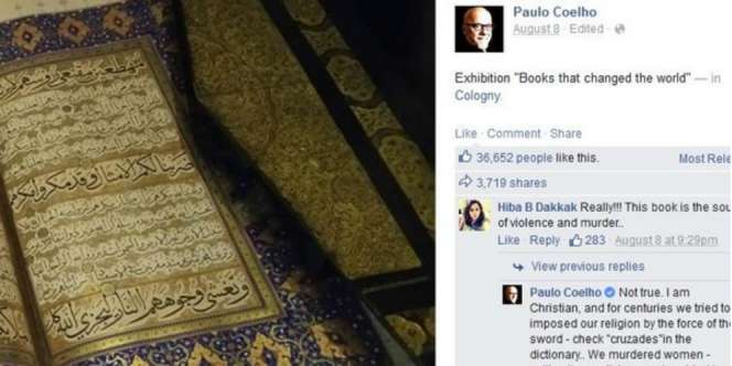 Paulo Coelho Bela Alquran Sebagai 'Kitab yang Mengubah Dunia'