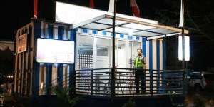 Unik, Pos Polisi ini Terbuat dari Kontainer Bekas