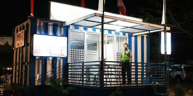Unik, Pos Polisi ini Terbuat dari Kontainer Bekas