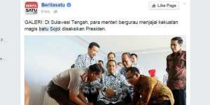 Heboh Para Menteri Coba Kekuatan Batu Bertuah