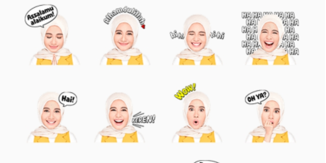 Sambut Idul Adha, Line Keluarkan Stiker Laudya Cynthia Bella