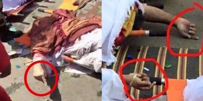Foto-foto Jari Menunjuk Korban Tragedi Mina