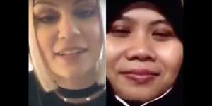 Gadis Kerudung Hitam Berbahasa Jawa Nekad Duet Dengan Jessie J
