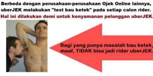 Syarat Driver `UberJek`: Dilarang Bau Badan!