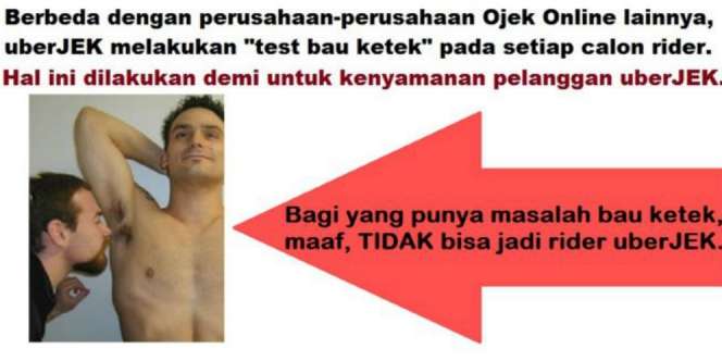 Syarat Driver `UberJek`: Dilarang Bau Badan!