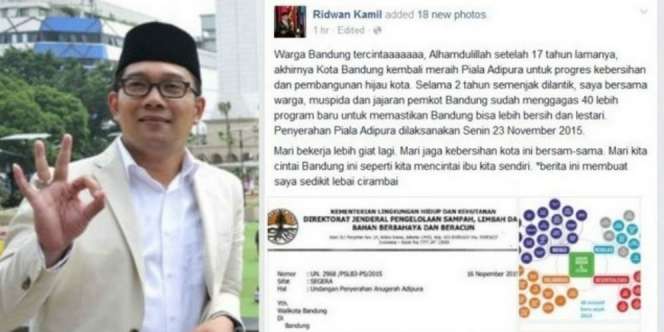 Bandung Raih Adipura Setelah 17 Tahun