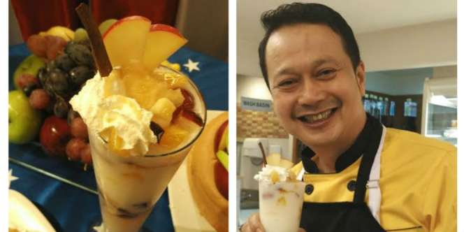 Resep Es Salju dengan Setup Buah ala Chef Rudy Choirudin