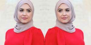 Leena: Pesona Balutan Merah Ikon Hijaber Palestina