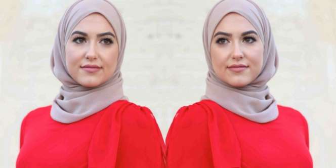 Leena: Pesona Balutan Merah Ikon Hijaber Palestina