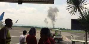 Pesawat Jatuh di Bandara Adisoetjipto Yogya