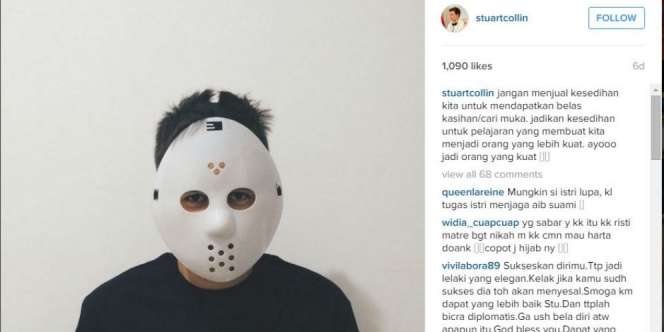 Sindir Risty Tagor, Stuart Collin Gunakan Topeng