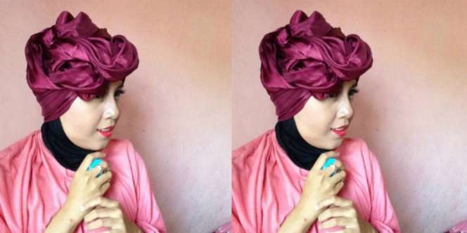 Zaenab Nuraini: Hijab Turban Bunga Cocok untuk ke Pesta