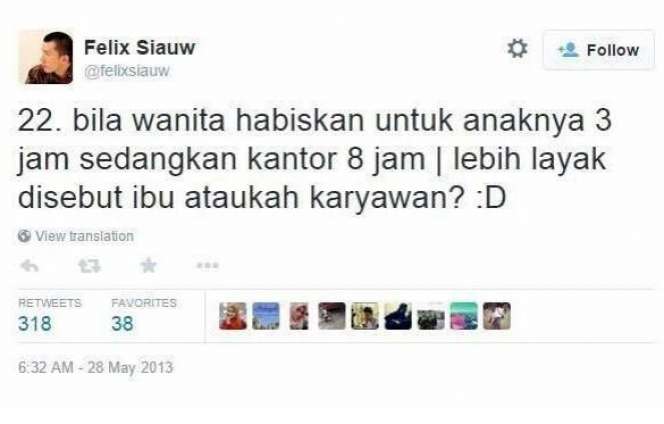 Curhatan Seorang Ibu untuk Ustaz Felix Siauw